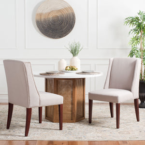 Safavieh Lauren Side Chair In Taupe - Elegant Design For Modern Dining Spaces, Comfortable & Stylish Seating Taupe  Mcr4535a
