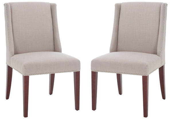 Safavieh Lauren Side Chair In Taupe - Elegant Design For Modern Dining Spaces, Comfortable & Stylish Seating Taupe  Mcr4535a