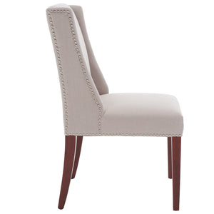 Safavieh Lauren Side Chair In Taupe - Elegant Design For Modern Dining Spaces, Comfortable & Stylish Seating Taupe  Mcr4535a