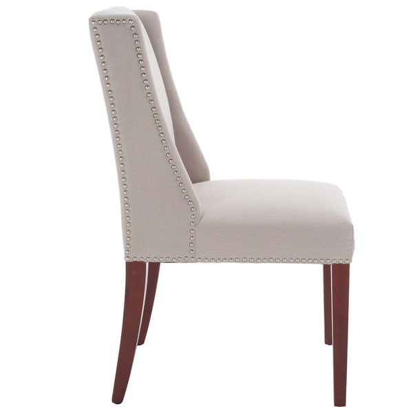 Safavieh Lauren Side Chair In Taupe - Elegant Design For Modern Dining Spaces, Comfortable & Stylish Seating Taupe  Mcr4535a