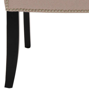 Safavieh Rachel Elegant Taupe Linen Armchair With Silver Nailhead Trim - Modern Comfort & Classic Style MCR4539A