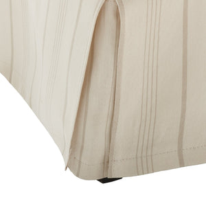 Safavieh Sandra Slipcover Chair - Timeless Beige & Cream Ticking Stripe Accent For Cozy Living Spaces MCR4542A