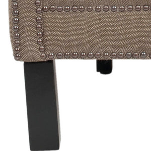 Safavieh Jenny Accent Chair With Wingback Design, Brass Nailhead Trim & Plush Cushion For Stylish Comfort MCR4543A