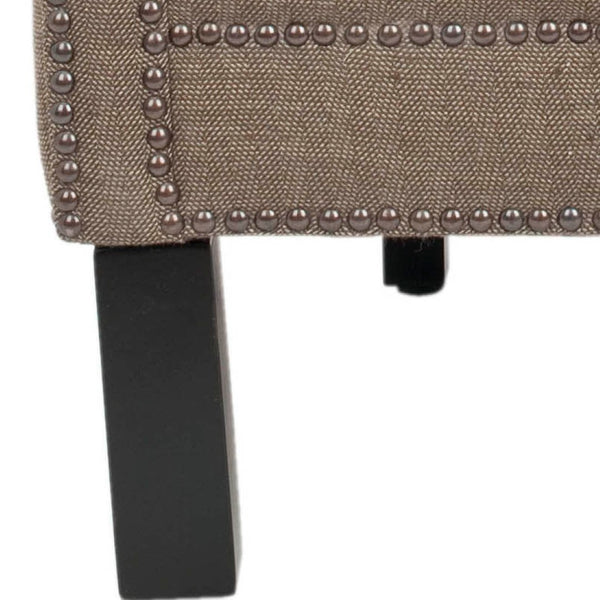 Safavieh Jenny Accent Chair With Wingback Design, Brass Nailhead Trim & Plush Cushion For Stylish Comfort MCR4543A