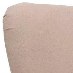 Safavieh Jenny Arm Chair In Taupe Linen With Brass Nailheads – Elegant Accent For Living Rooms & Bedrooms MCR4543B