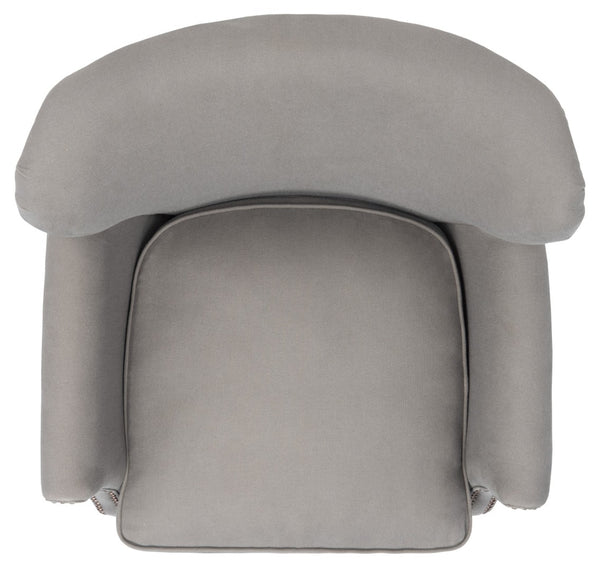 Safavieh Jenny Accent Chair In Sea Mist Linen With Brass Nail Heads – Elegant Comfort For Any Room MCR4543C
