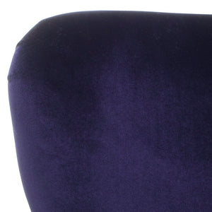 Safavieh Jenny Arm Chair In Royal Blue Velvet With Silver Nailheads - Elegant Accent For Any Space MCR4543D