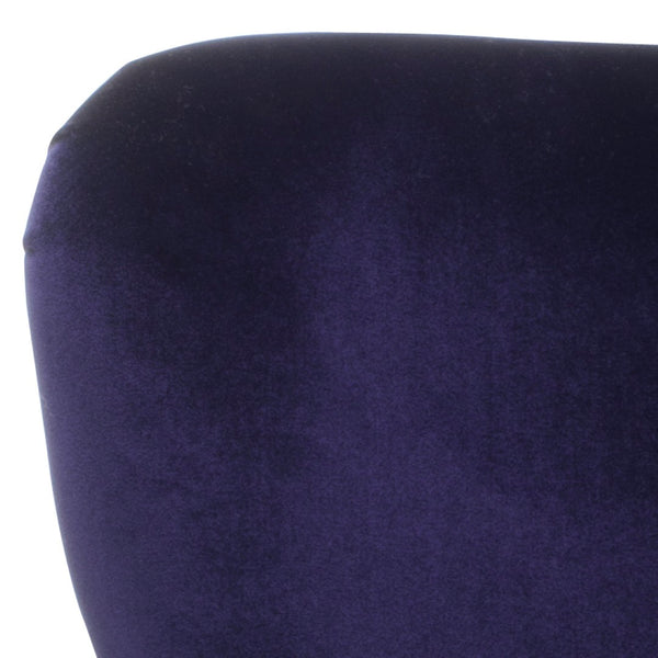Safavieh Jenny Arm Chair In Royal Blue Velvet With Silver Nailheads - Elegant Accent For Any Space MCR4543D