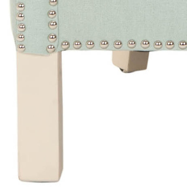 Safavieh Jenny Arm Chair In Robin'S Egg Blue With Silver Nailhead Trim – Timeless Accent For Any Space MCR4543E