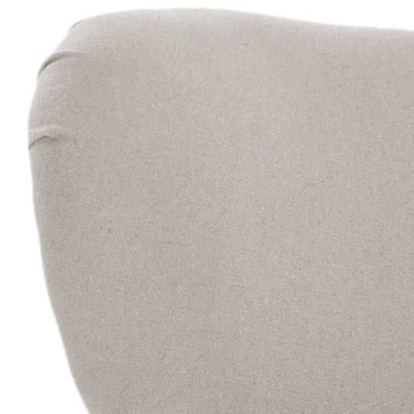 Safavieh Jenny Two-Toned Wing-Back Arm Chair With Black Nail Heads & White-Washed Birch Legs For Modern Homes MCR4543F