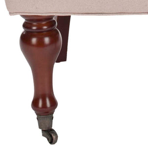 Safavieh Falcon Tufted Arm Chair - Elegant Accent Seating With Diamond Detail And Easy Mobility For Any Space Taupe MCR4544A