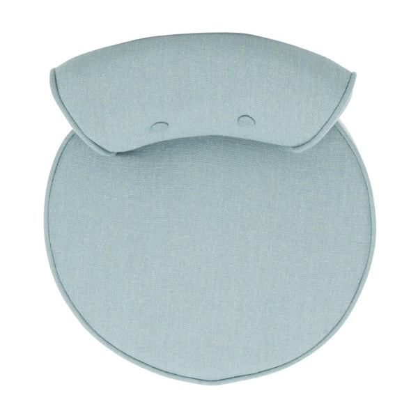 Safavieh Georgia Vanity Stool - Elegant Button-Tufted Design With Birch Legs For Chic Comfort In Any Space Silver Blue / Cherry Mahogany MCR4546B