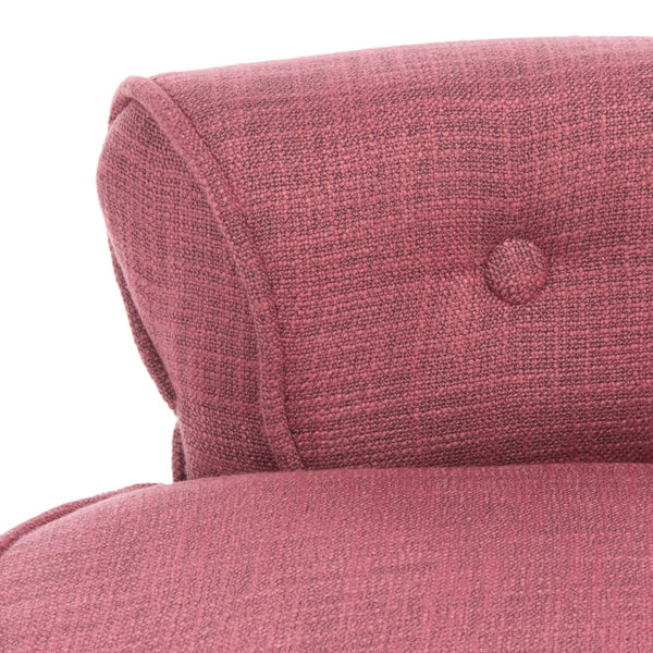 Safavieh Georgia Vanity Stool - Elegant Button-Tufted Design With Birch Legs For Chic Comfort In Any Space Rose MCR4546C