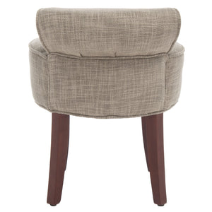 Safavieh Georgia Vanity Stool - Elegant Button-Tufted Design With Birch Legs For Chic Comfort In Any Space Stone MCR4546D