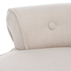 Safavieh Georgia Vanity Stool - Elegant Button-Tufted Design With Birch Legs For Chic Comfort In Any Space Beige MCR4546G