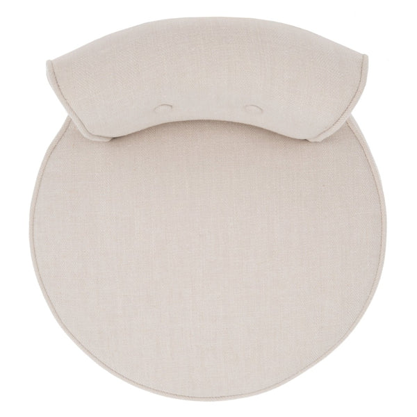 Safavieh Georgia Vanity Stool - Elegant Button-Tufted Design With Birch Legs For Chic Comfort In Any Space Beige MCR4546G