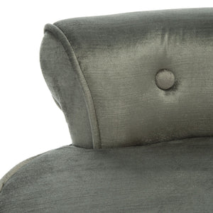 Safavieh Georgia Vanity Stool - Elegant Button-Tufted Design With Birch Legs For Chic Comfort In Any Space Sage MCR4546H