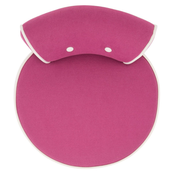 Safavieh Georgia Vanity Stool - Elegant Button-Tufted Design With Birch Legs For Chic Comfort In Any Space Fuchsia / Cream MCR4546R
