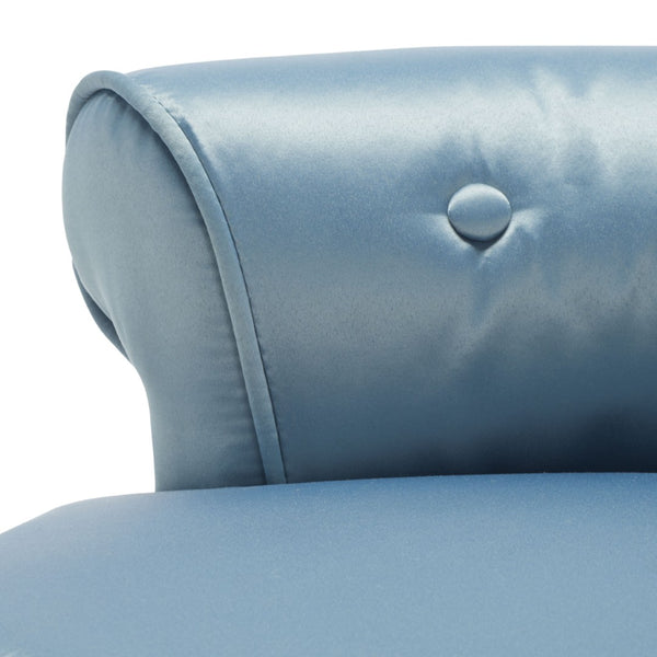Safavieh Georgia Vanity Stool - Elegant Button-Tufted Design With Birch Legs For Chic Comfort In Any Space Teal MCR4546S
