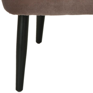 Safavieh Morgan Accent Chair - Cheerful Mid-Century Modern Design With Striped Upholstery And Birch Legs Multi / Mushroom MCR4548A