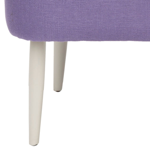 Safavieh Morgan Accent Chair - Cheerful Mid-Century Modern Design With Striped Upholstery And Birch Legs Purple MCR4548C