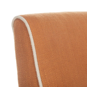 Safavieh Mandell Accent Chair - Mid-Century Modern Design With Button-Tufted Back For Stylish Home Decor Orange/Black MCR4552A