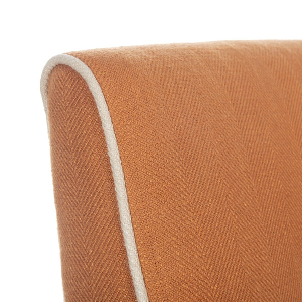 Safavieh Mandell Accent Chair - Mid-Century Modern Design With Button-Tufted Back For Stylish Home Decor Orange/Black MCR4552A