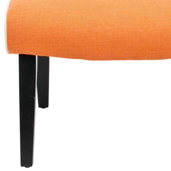Safavieh Mandell Accent Chair - Mid-Century Modern Design With Button-Tufted Back For Stylish Home Decor Orange/Black MCR4552A