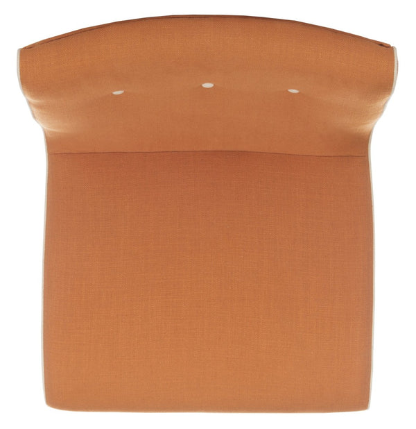Safavieh Mandell Accent Chair - Mid-Century Modern Design With Button-Tufted Back For Stylish Home Decor Orange/Black MCR4552A