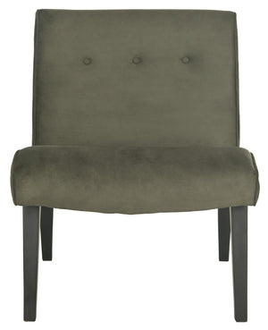 Safavieh Mandell Accent Chair - Mid-Century Modern Design With Button-Tufted Back For Stylish Home Decor Forest Green MCR4552D