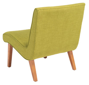Safavieh Mandell Accent Chair In Sweet Pea Green – Mid-Century Modern Design With Button-Tufted Backrest MCR4552E