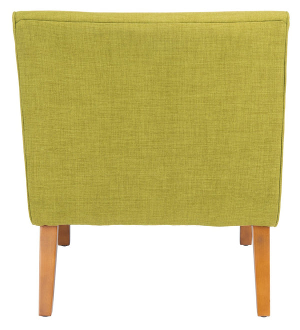 Safavieh Mandell Accent Chair In Sweet Pea Green – Mid-Century Modern Design With Button-Tufted Backrest MCR4552E