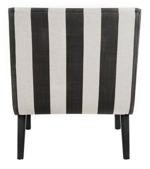 Safavieh Mandell Accent Chair - Mid-Century Modern Design With Button-Tufted Back For Stylish Home Decor Black / White MCR4552F