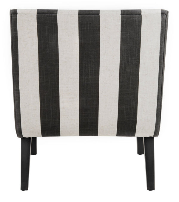 Safavieh Mandell Accent Chair - Mid-Century Modern Design With Button-Tufted Back For Stylish Home Decor Black / White MCR4552F