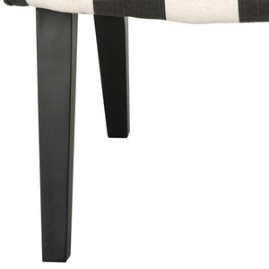 Safavieh Mandell Accent Chair - Mid-Century Modern Design With Button-Tufted Back For Stylish Home Decor Black / White MCR4552F