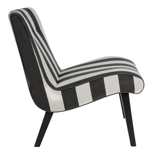 Safavieh Mandell Accent Chair - Mid-Century Modern Design With Button-Tufted Back For Stylish Home Decor Black / White MCR4552F