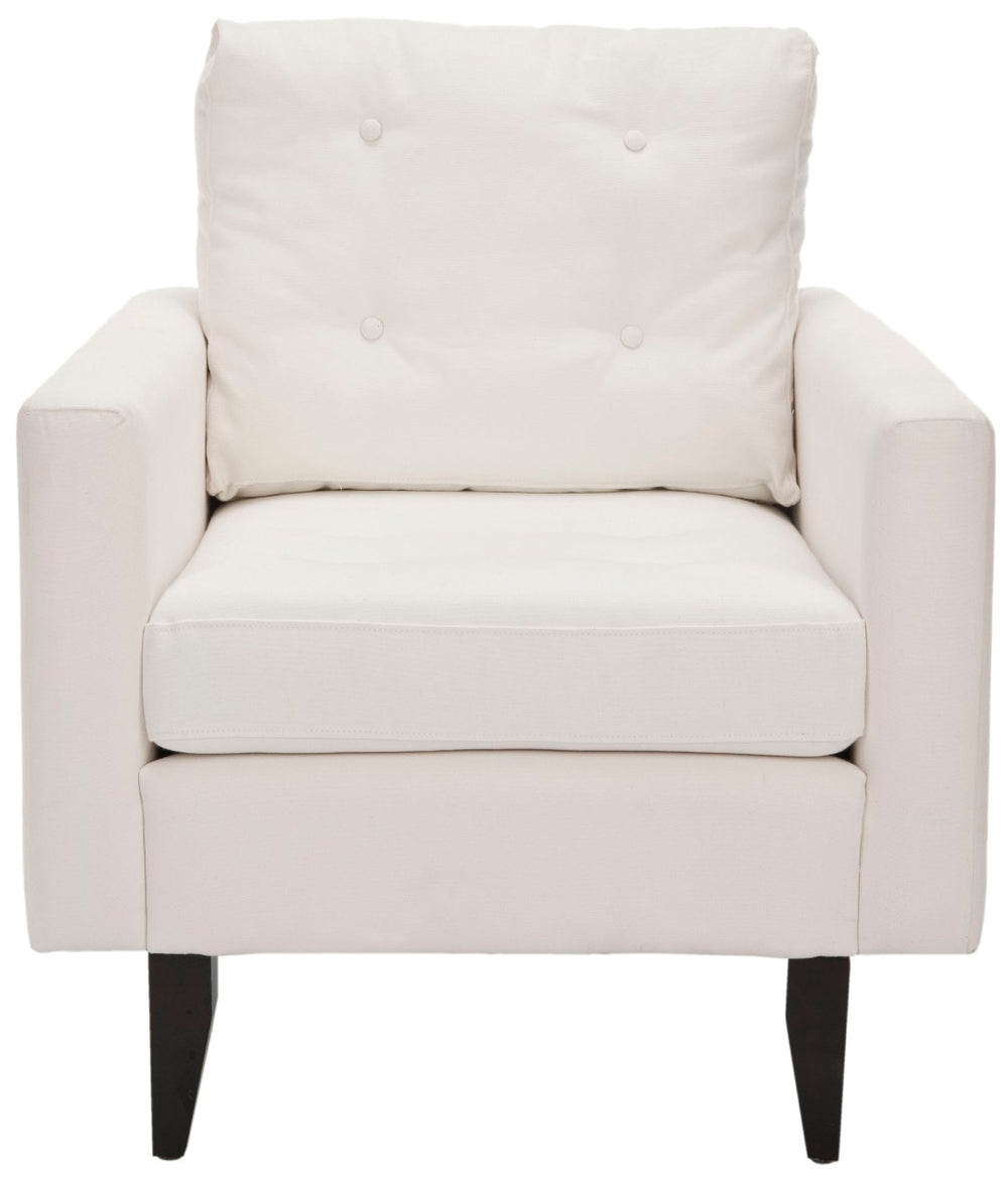 Safavieh Mid Century Modern Caleb Club Chair – Elegant Design, Plush Comfort, Perfect For Any Living Space White MCR4569A