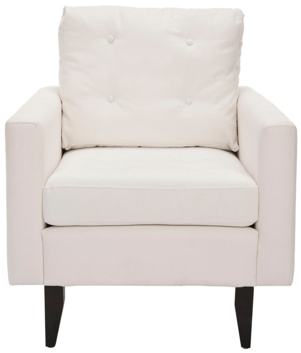 Safavieh Mid Century Modern Caleb Club Chair – Elegant Design, Plush Comfort, Perfect For Any Living Space White MCR4569A