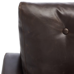 Safavieh Mid Century Modern Caleb Club Chair – Elegant Design, Plush Comfort, Perfect For Any Living Space Antique Brown MCR4569C