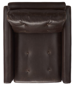 Safavieh Mid Century Modern Caleb Club Chair – Elegant Design, Plush Comfort, Perfect For Any Living Space Antique Brown MCR4569C