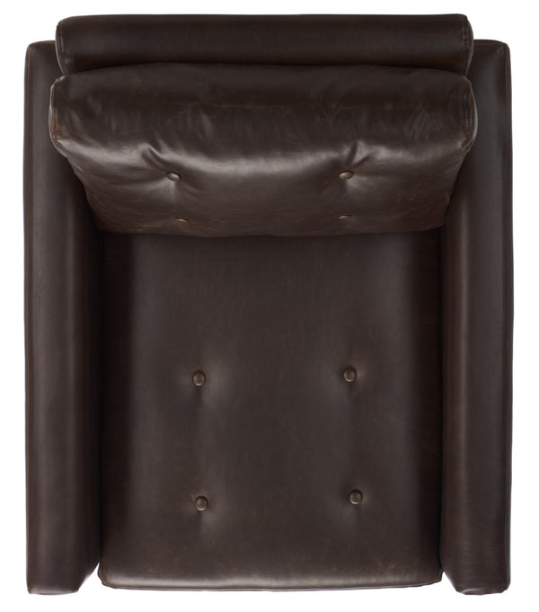 Safavieh Mid Century Modern Caleb Club Chair – Elegant Design, Plush Comfort, Perfect For Any Living Space Antique Brown MCR4569C