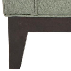 Safavieh Colton Club Chair - Transitional Linen Accent Chair With Plush Comfort & Birch Wood Base In Sea Mist MCR4570A