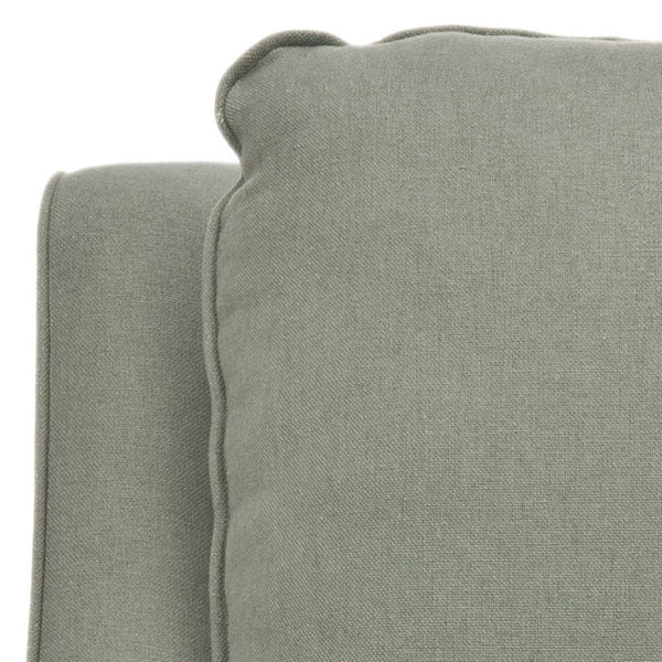 Safavieh Colton Club Chair - Transitional Linen Accent Chair With Plush Comfort & Birch Wood Base In Sea Mist MCR4570A