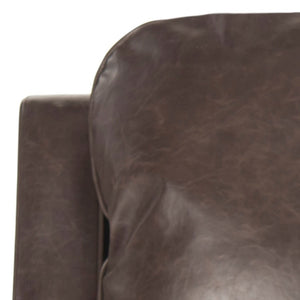 Safavieh Colton Club Chair - Transitional Antique Brown Pu Leather Accent Chair With Plush Comfort & Elegance MCR4570C