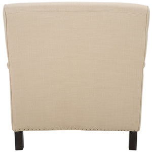 Safavieh Chloe Club Chair - Luxurious Antique Gold Viscose Accent Chair With Birchwood Legs & Casters MCR4571D