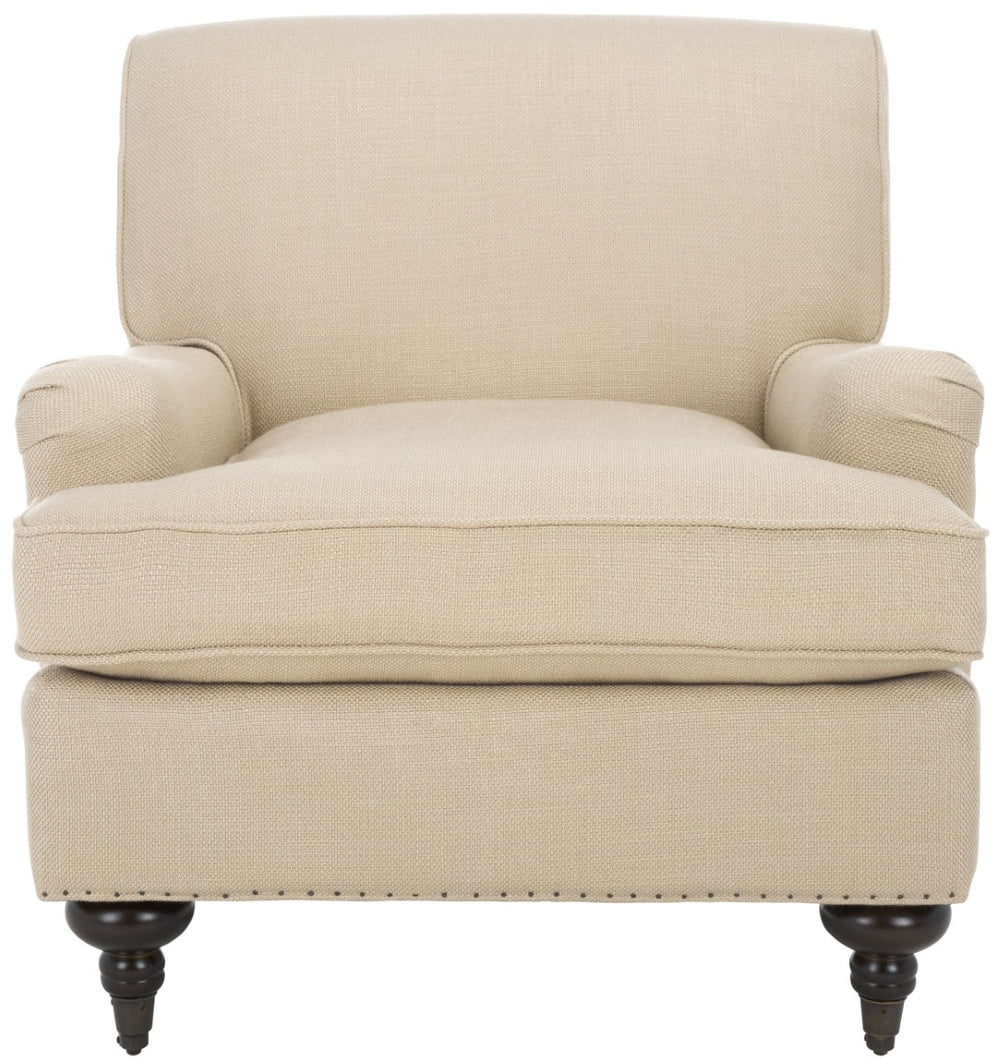 Safavieh Chloe Club Chair - Luxurious Antique Gold Viscose Accent Chair With Birchwood Legs & Casters MCR4571D
