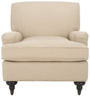 Safavieh Chloe Club Chair - Luxurious Antique Gold Viscose Accent Chair With Birchwood Legs & Casters MCR4571D