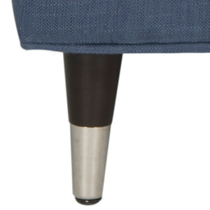 Safavieh Chloe Club Chair - Elegant Upholstered Accent With Birchwood Legs And Casters For Versatile Living Spaces Navy MCR4571J