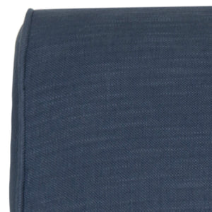 Safavieh Chloe Club Chair - Elegant Upholstered Accent With Birchwood Legs And Casters For Versatile Living Spaces Navy MCR4571J