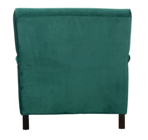 Safavieh Chloe Club Chair - Elegant Upholstered Accent With Birchwood Legs And Casters For Versatile Living Spaces Emerald MCR4571P